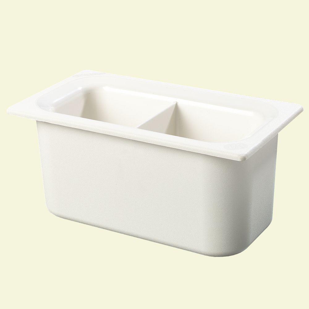 Carlisle Coldmaster 6 in. Third Size Divided Deep White Standard Food