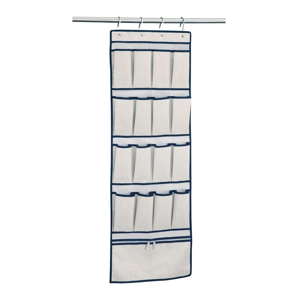 Neu Home 16 Pocket Over The Door Shoe Storage Bag In Light Gray Neu Home 16 Pocket Over The Door Shoe Storage Bag In Light Gray
