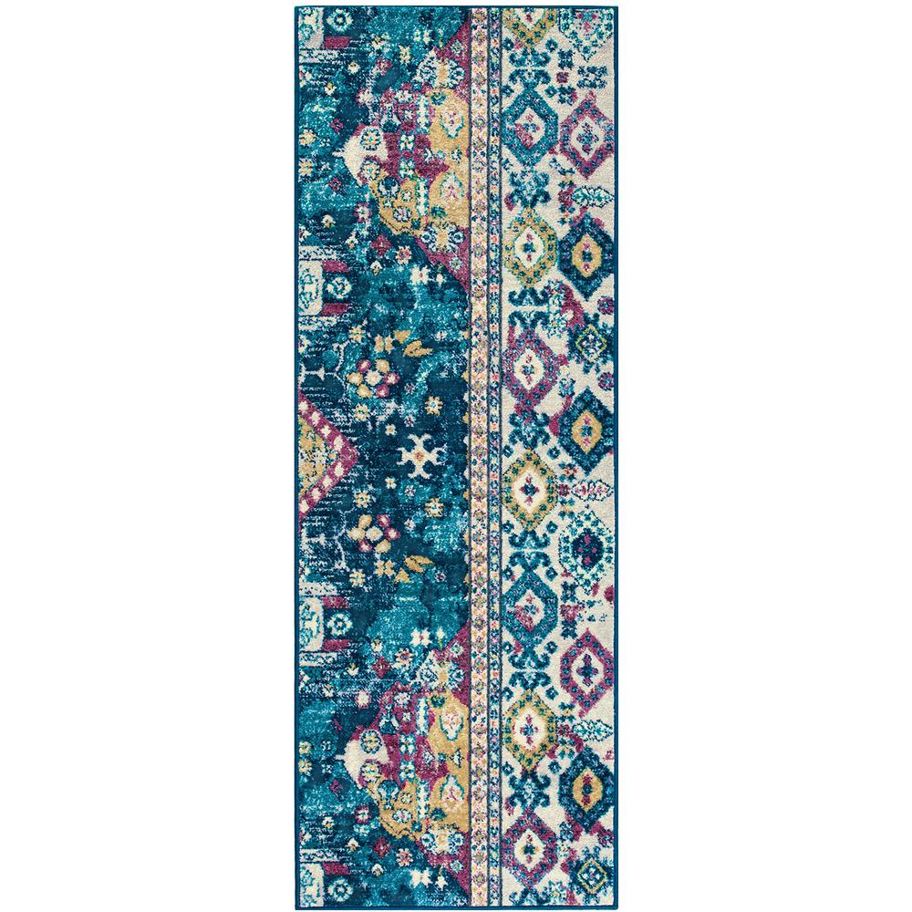 LNC Weasley Teal 2 ft. x 6 ft. Runner RugURUEIVHD15882R6 The Home Depot