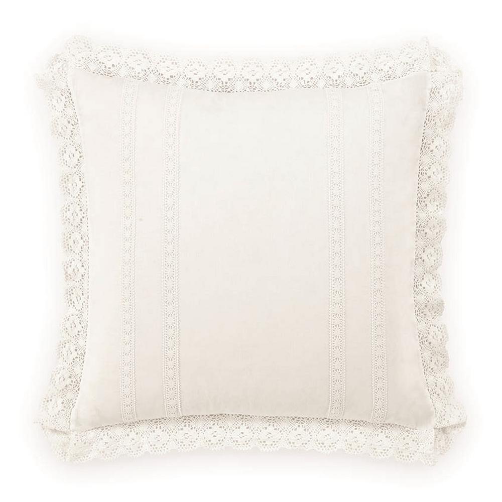 Laura Ashley Annabella White Euro Pillow Cover Set Of 2 221290