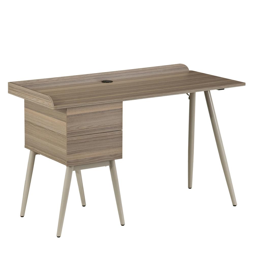 Techni Mobili Modern Natural Office Desk With Drawers Rta 2338 Nat