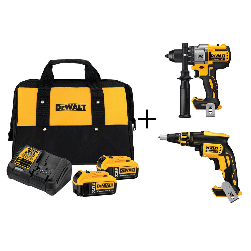 Dewalt 20volt Max Lithiumion Starter Kit With (2) 5ah Batter...