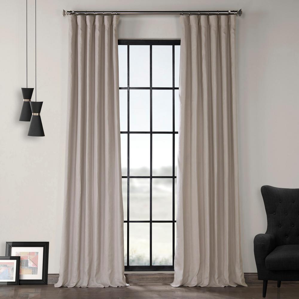 Exclusive Fabrics Furnishings Earl Grey French Linen Curtain