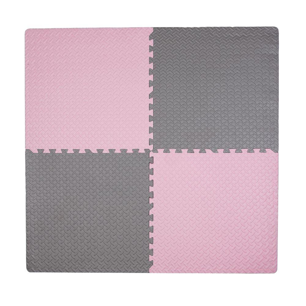 UPC 812209020112 product image for Tadpoles Steel Plate Pink 50 in. x 50 in. EVA Floor Mat Set Pink/Grey cpmsev838 | upcitemdb.com