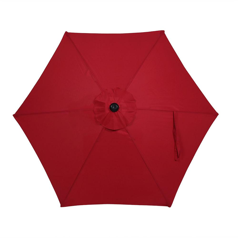 Sunnydaze Decor 7 5 Ft Aluminum Market Tilt Patio Umbrella In Red Ecg 388 The Home Depot