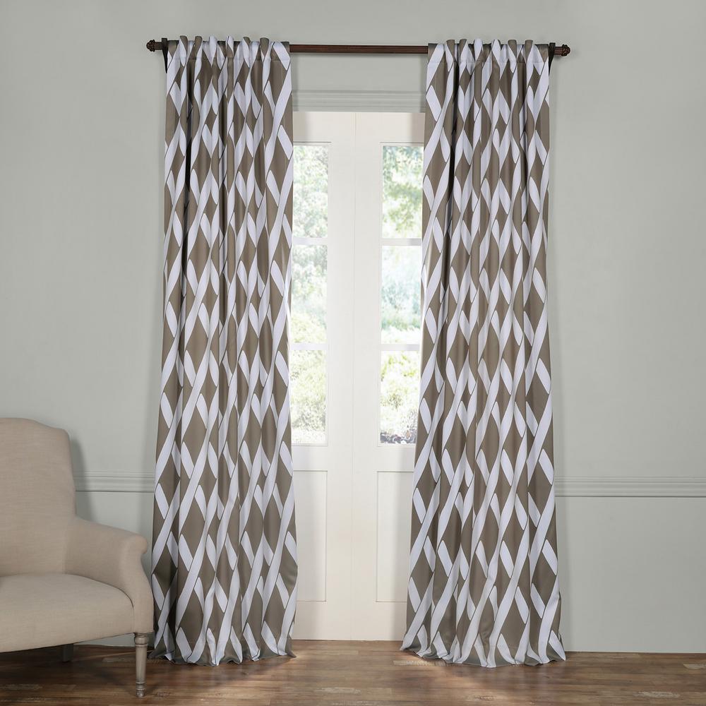 Blackout Curtains Ds Window Treatments The Home Depot Semi Opaque Crosshatch Grey Blackout Curtain 50 In W X 120
