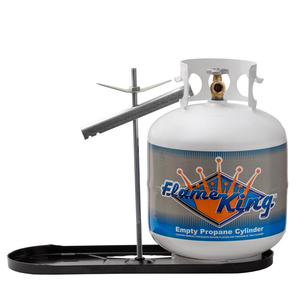 Flame King 40 Pound Steel Propane Tank Cylinder//Regulator//Mounting Rack Kit