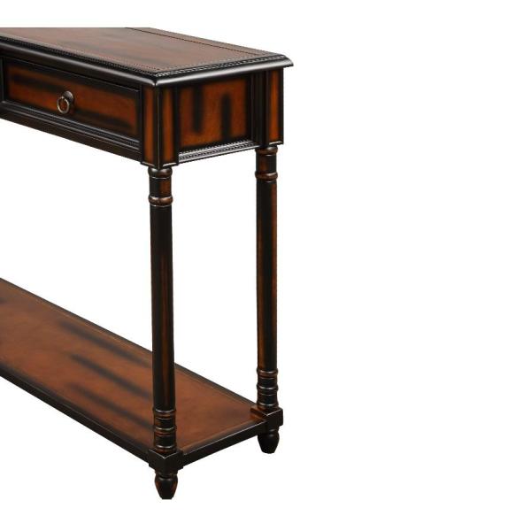 Harper Bright Designs 52 In Espresso Standard Rectangle Wood Console Table With 3 Drawers Wf189574aab 1 The Home Depot