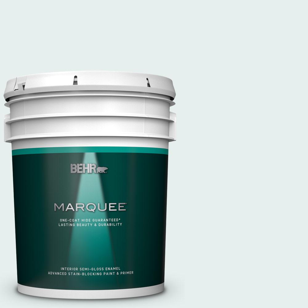 BEHR MARQUEE 5 gal. 730E1 Polar White SemiGloss Enamel Interior