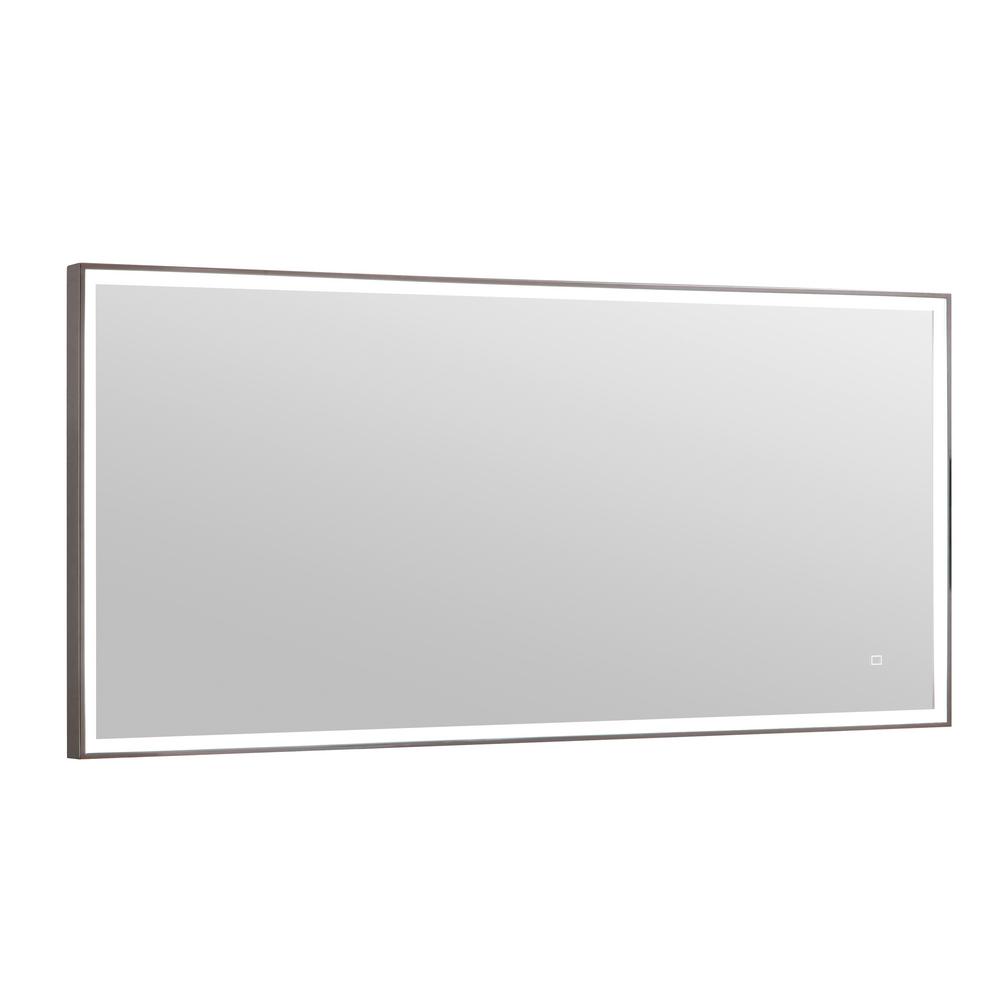 Avanity 59 In X 27 5 Led Wall Mirror Stainless Steel Frame