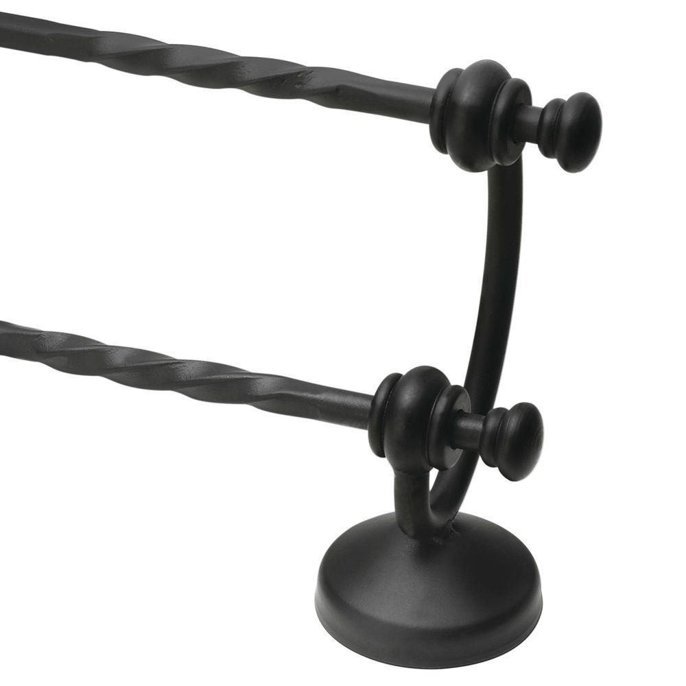 MOEN Sienna 24 in. Double Towel Bar in BlackDN4922BK The Home Depot