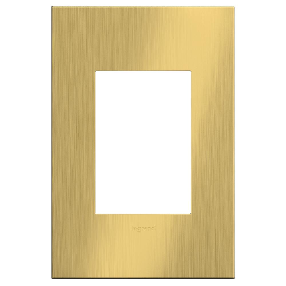 Legrand Adorne 1-Gang Plus Combination Wall Plate, Brushed Satin Brass ...