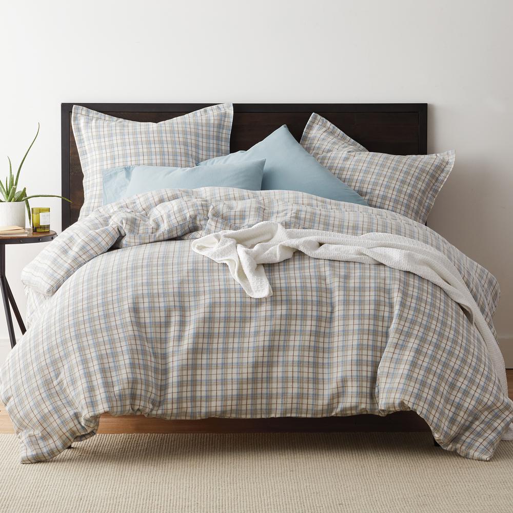 The Company Store Frasier Yarn Dyed Plaid Organic Flannel Full Duvet Cover 50429d F Multi The Home Depot