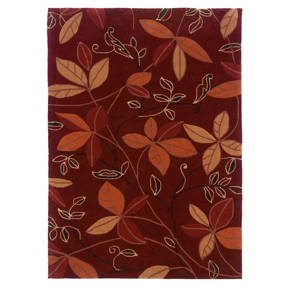 Linon Home Decor Trio Collection Garnet and Orange 8 ft. x 10 ft ...