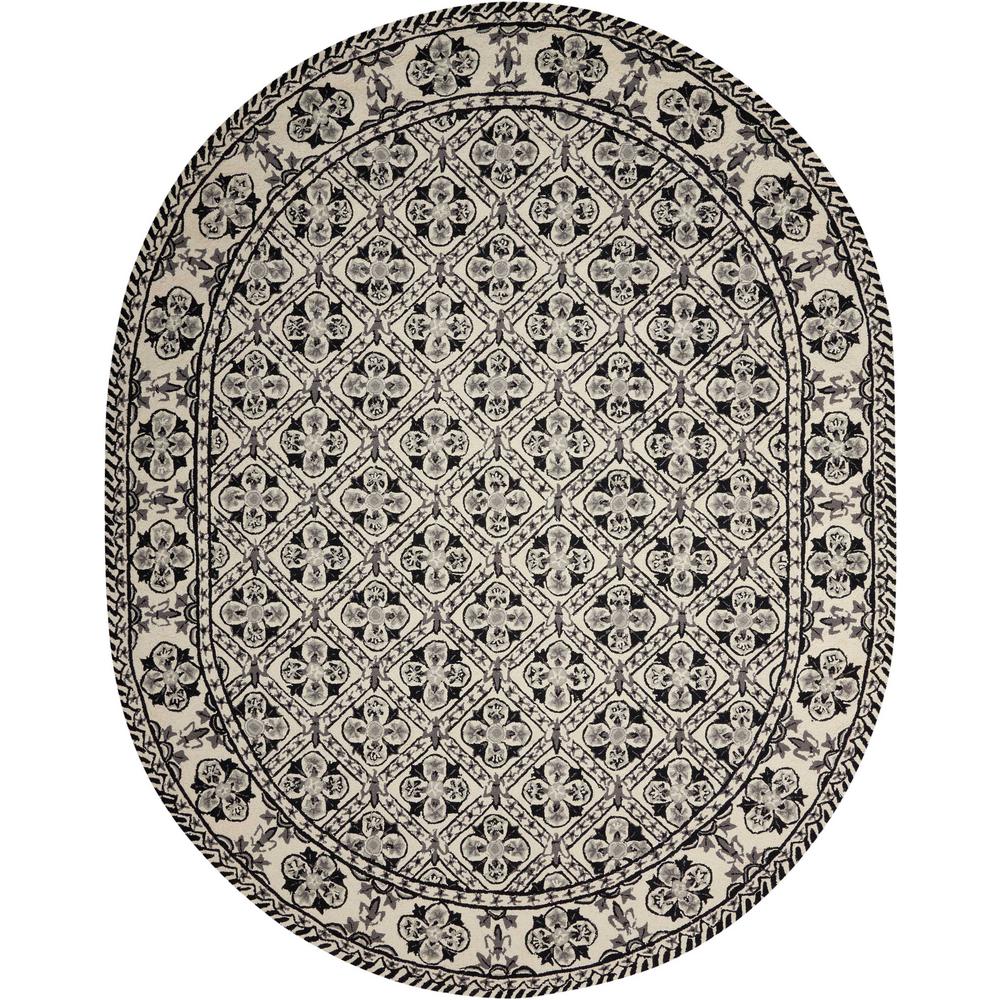 Nourison Country Heritage Black White 8 Ft X 10 Oval Nourison Country Heritage Black White 8 Ft X 10 Oval Area