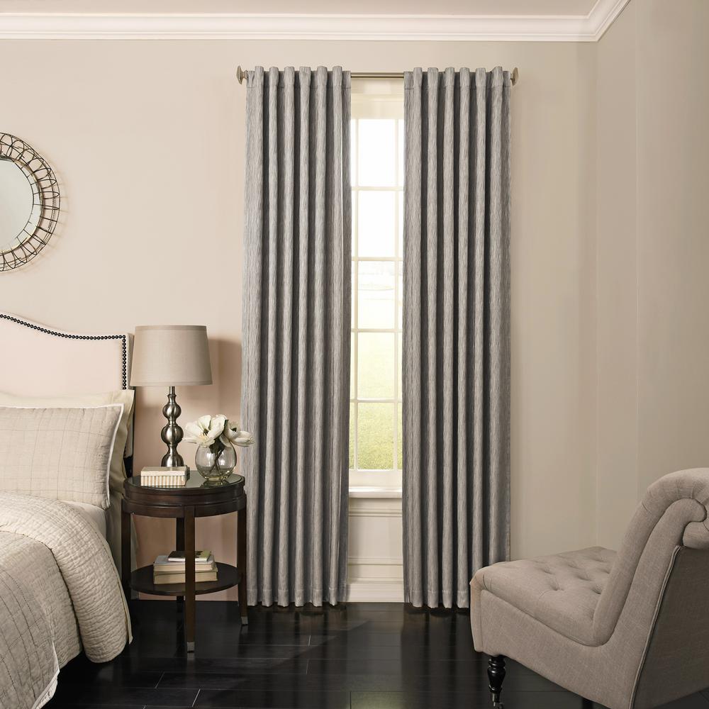 Beautyrest Barrou Blackout Window Curtain Panel In Smoke 52 In