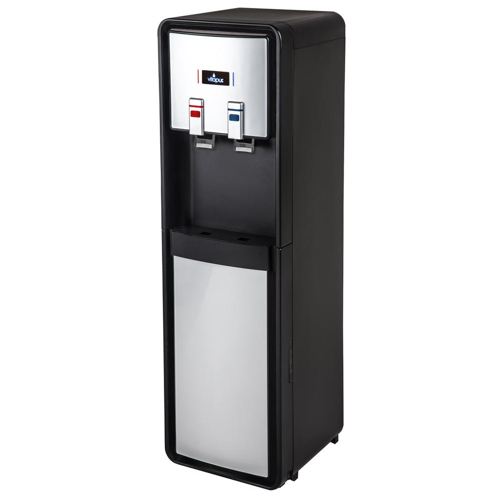 Primo Electronic Control Black Stainless Steel Bottom Load Water Cooler