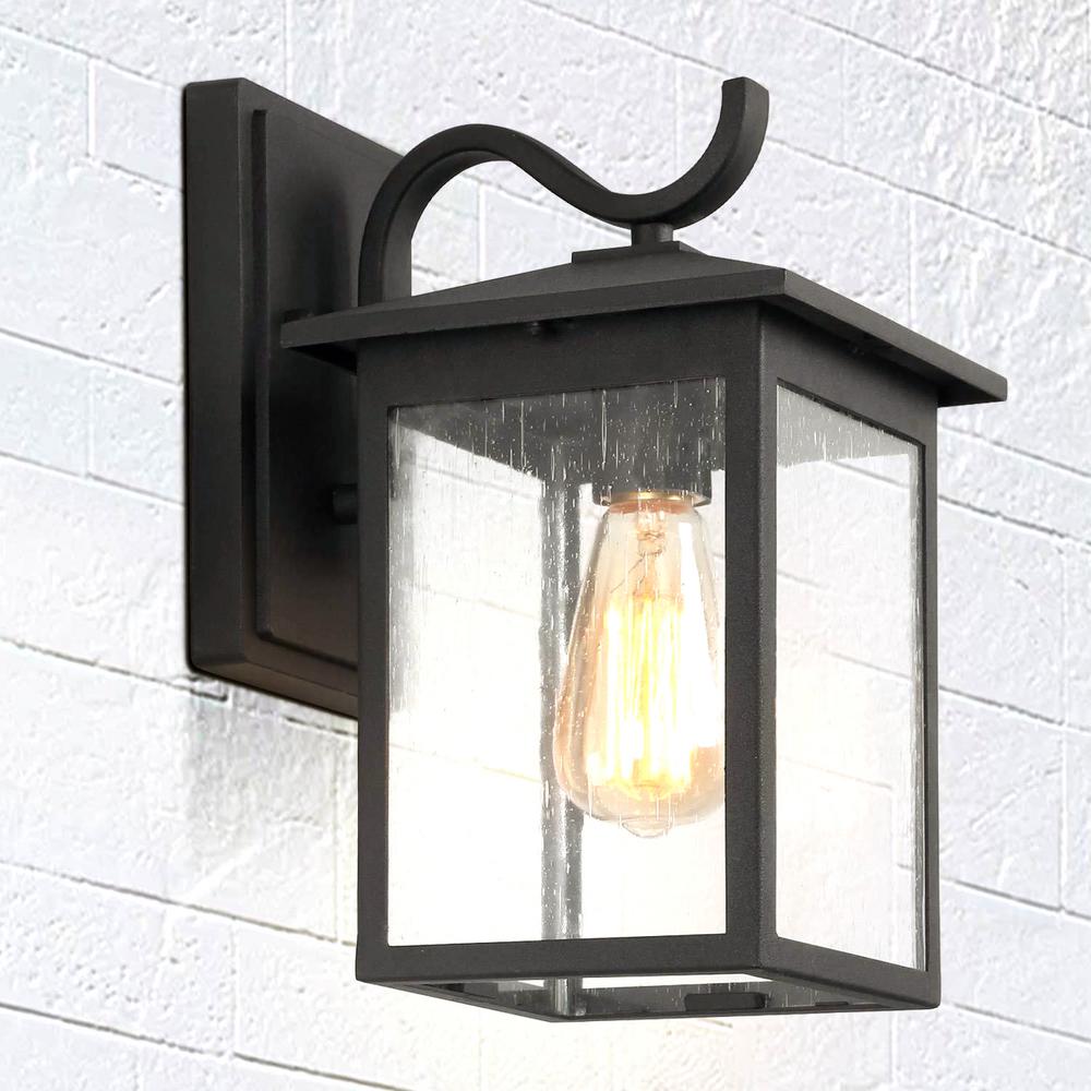 LNC 1Light Transitional Outdoor Wall Light Lantern Sconce with Watered