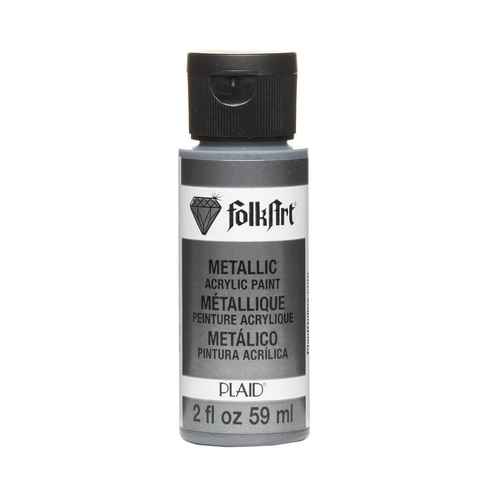 FolkArt 2 oz. Gunmetal Gray Metallic Craft PaintJA667 The Home Depot