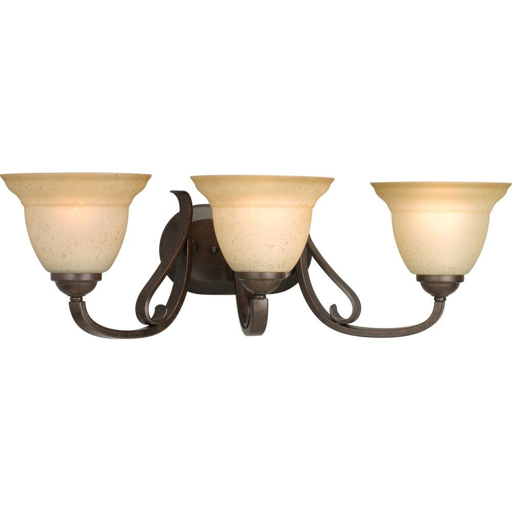 Progress Lighting Torino 3 Light Forged Bronze Bathroom Vanity