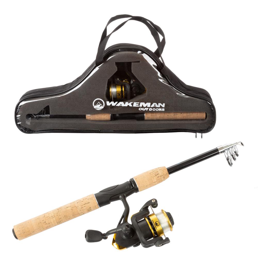 telescopic spinning rod and reel combo