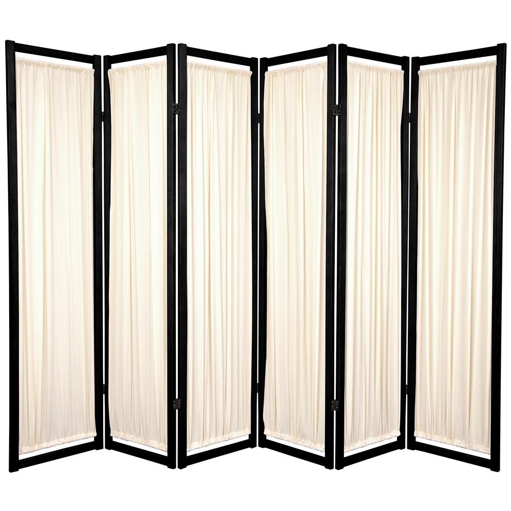 6 Ft Black 6 Panel Room Divider CHLS 6P BLK The Home Depot