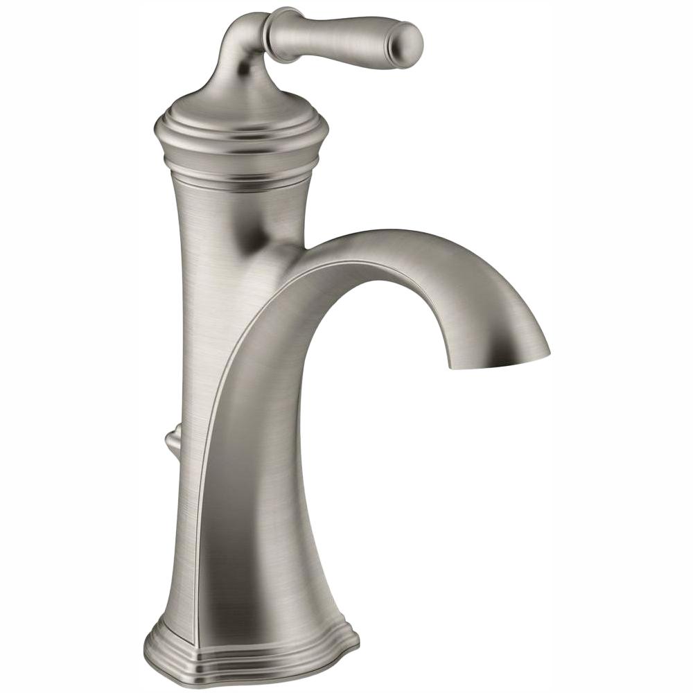 Vibrant Brushed Nickel Kohler Single Handle Bathroom Sink Faucets K 193 4 Bn 64 1000 