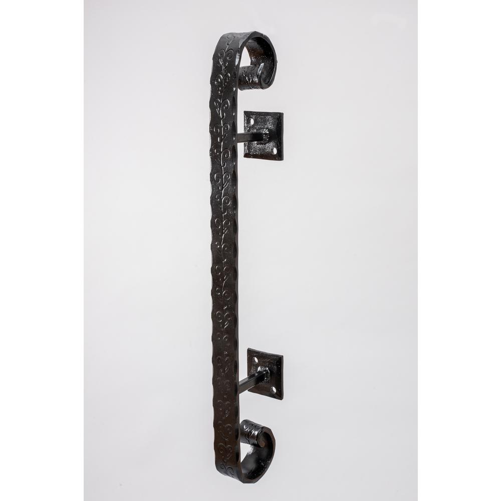 12 In Decorative Hammered And Engraved Grab Bar Railing Handrail