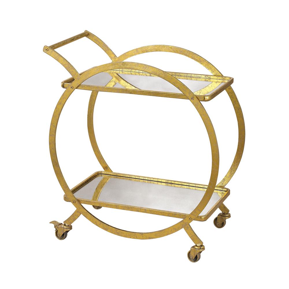 Titan Lighting Ring Gold Bar Cart Tn 892747 The Home Depot Titan Lighting Ring Gold Bar Cart Tn