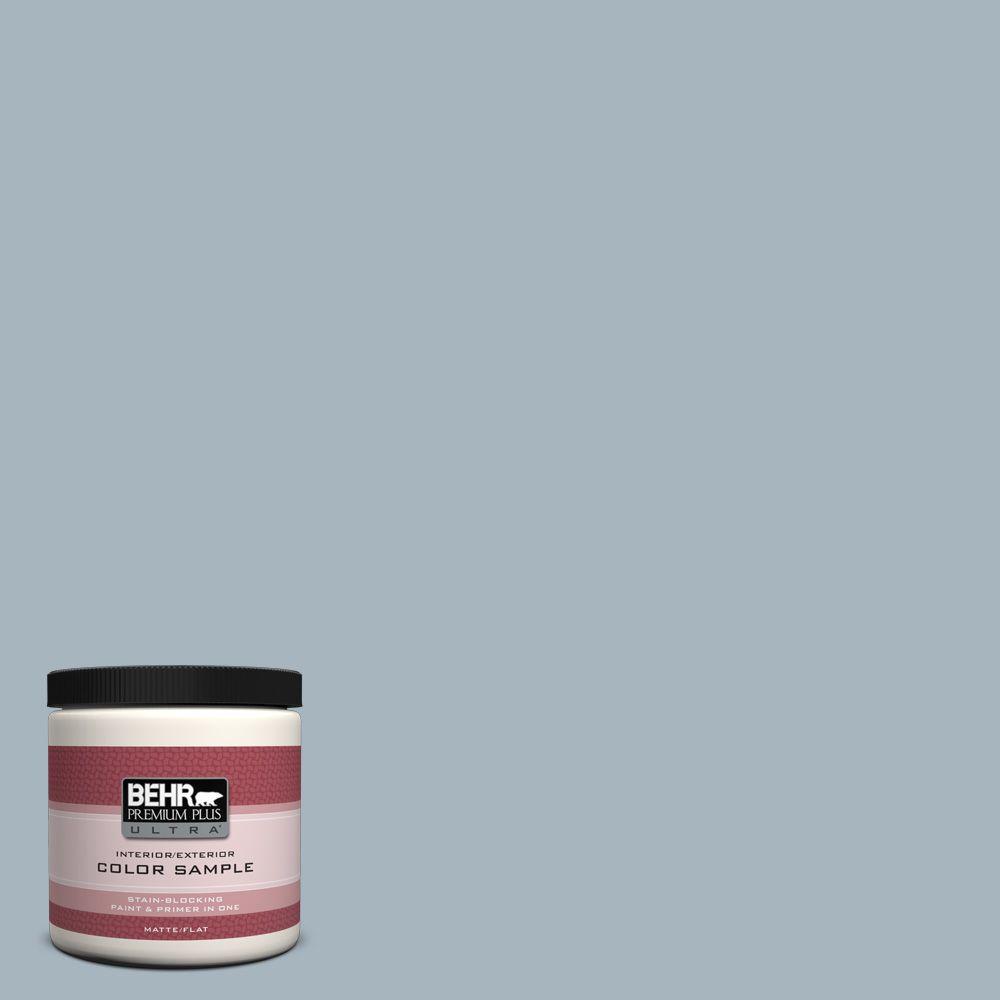 Behr Premium Plus Ultra 8 Oz N480 3 Shadow Blue Matte Interior N480 3 Shadow Blue Matte Interior Exterior Paint And Primer In One Sample