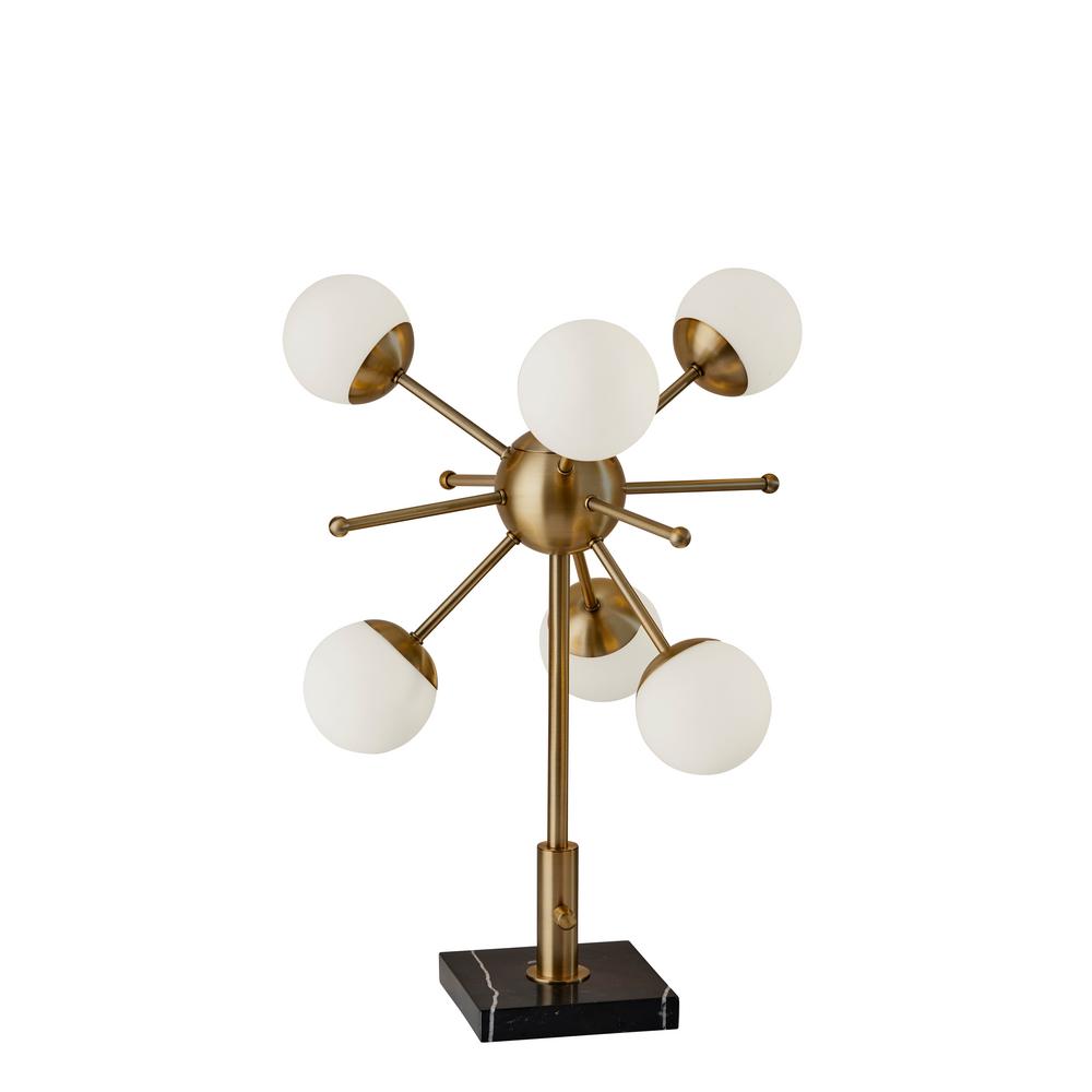Adesso Doppler 23 In Integrated Led Antique Brass Table Lamp