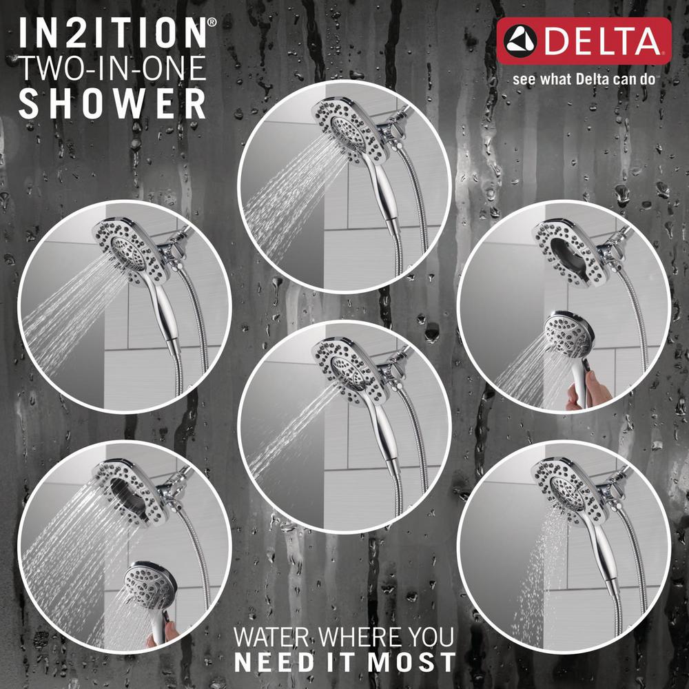 Chrome Delta KS17264-DRH55-CH Ashlyn Monitor Shower Kit with 2-Port Diverter and Wall-Mount Hand Shower