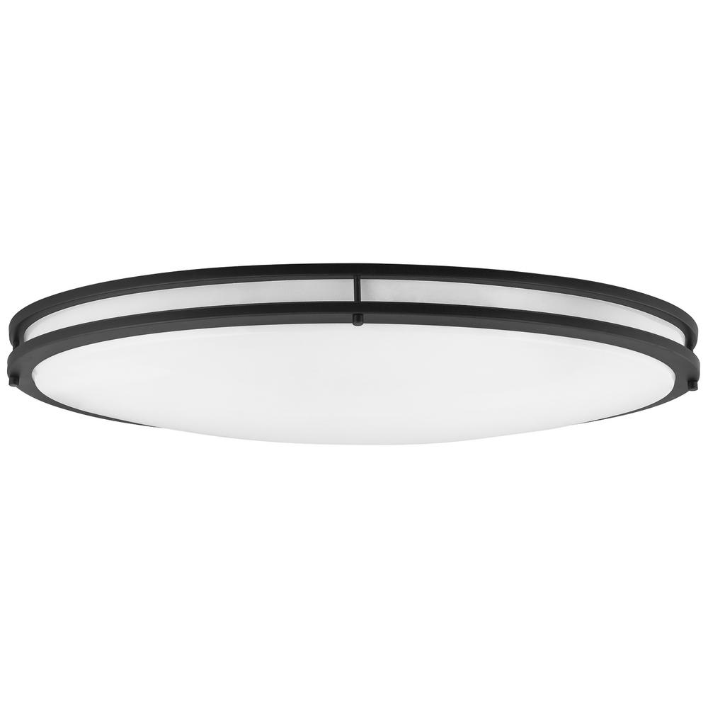 Sunlite Double Band 250 Watt 32 In Black Integrated Led Ceiling