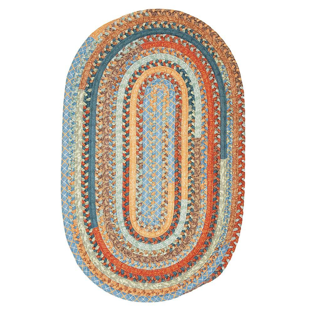 Capel Jamerson Blue 5 Ft X 8 Braided Oval Area Rug Vintage Blue Braided Area