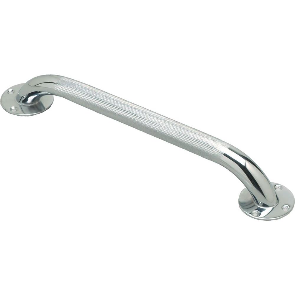 Medline 16 in. x 11/4 in. Bath Safety Grab Bar in Knurled Chrome