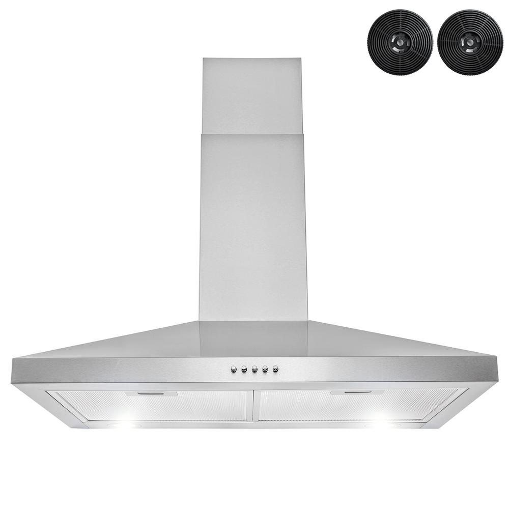 Golden Vantage 30 in. Wall Mount Range Hood in Stainless Steel with