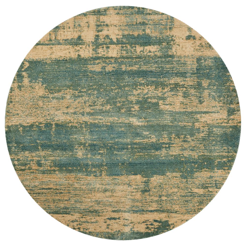 Kas Rugs Cordoba Seafoam Watercolors 10 Ft X Round Area Rug