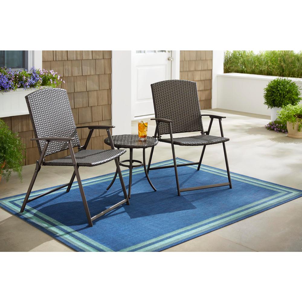 Hampton Bay Mix And Match Folding Wicker Steel Outdoor Patio Dining Chair In Dark Taupe Frs50042a The Home Depot Hampton Bay Mix And Match Folding