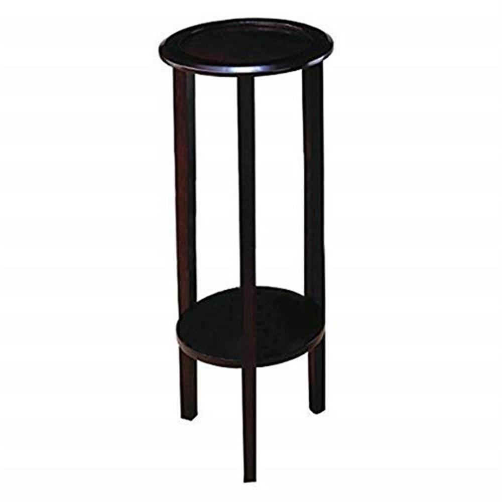 Coaster Kirk Transitional Round Wood Accent Table with Bottom Shelf Espresso