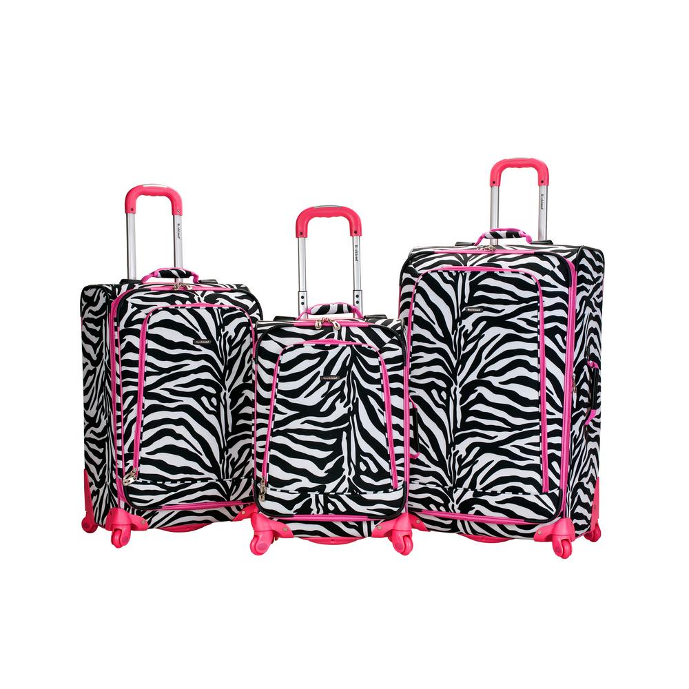 pink zebra luggage