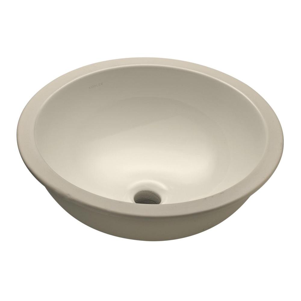 KOHLER Camber Vitreous China Undermount Bathroom Sink in BiscuitK2349