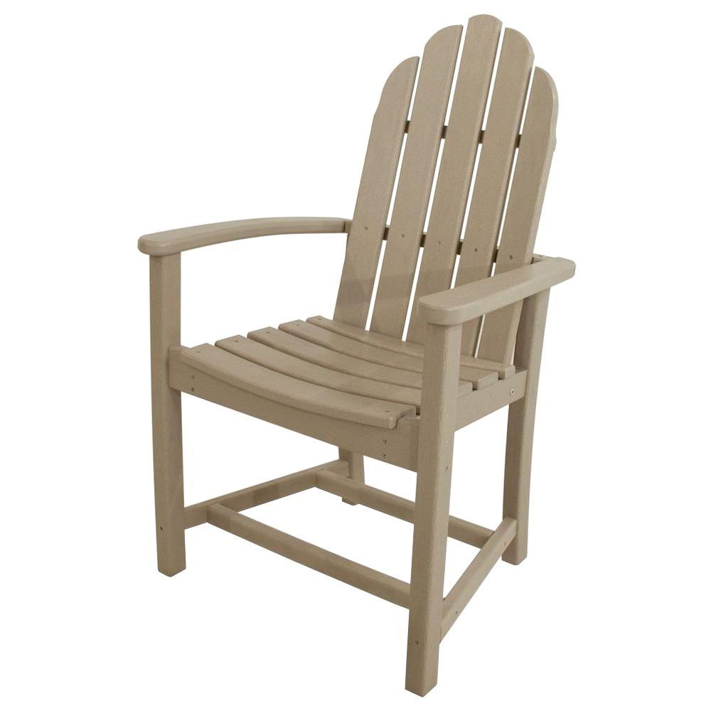 POLYWOOD Classic Sand Adirondack AllWeather Plastic Outdoor Dining