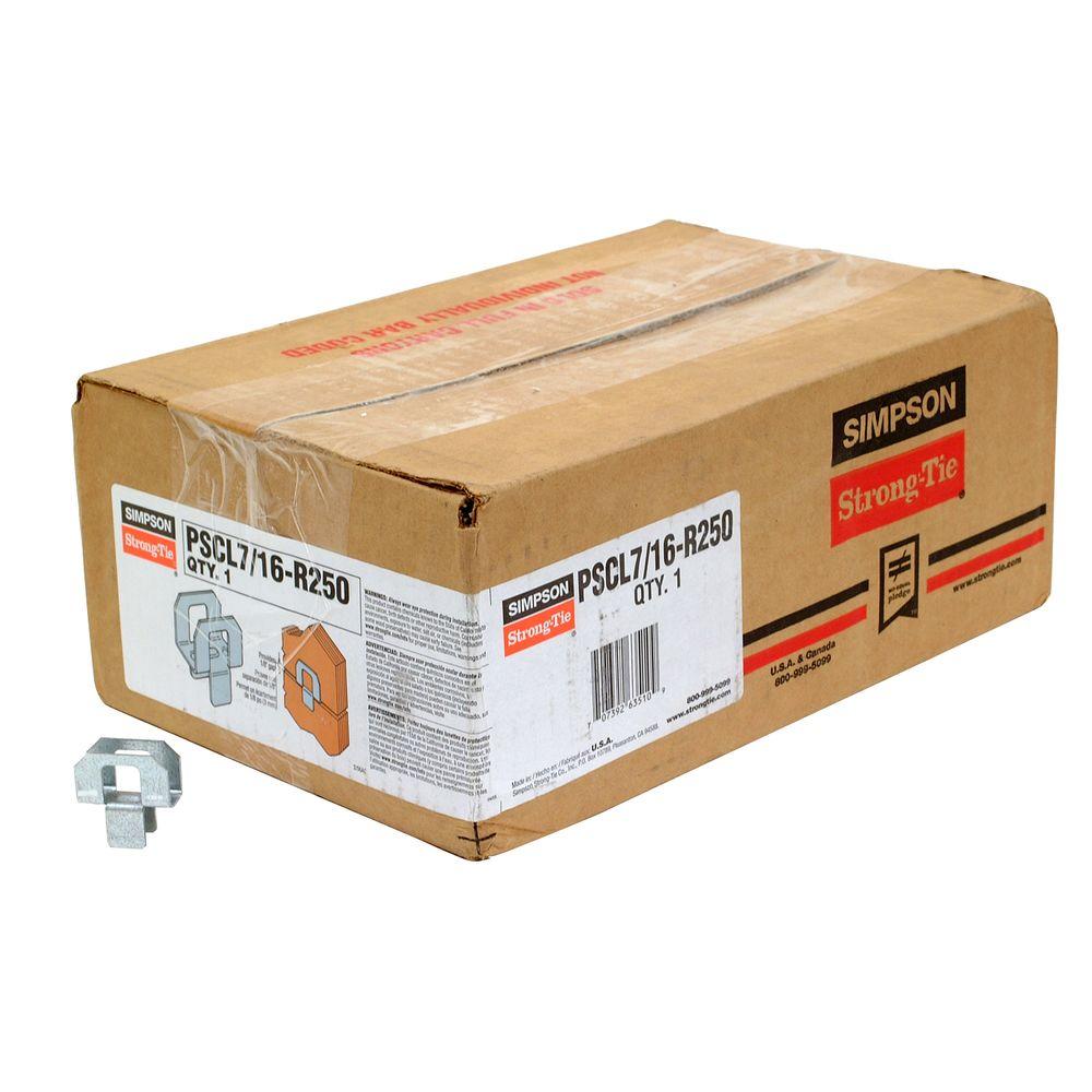 simpson strong tie 20 gauge 7 16 in plywood sheathing clip 250 qty plywood clips per sheet