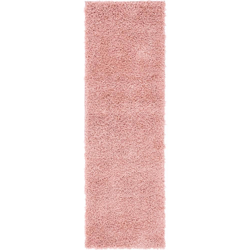 Unique Loom Davos Shag Dusty Rose Pink 2 ft. x 6 ft. Runner Rug-3146027 ...