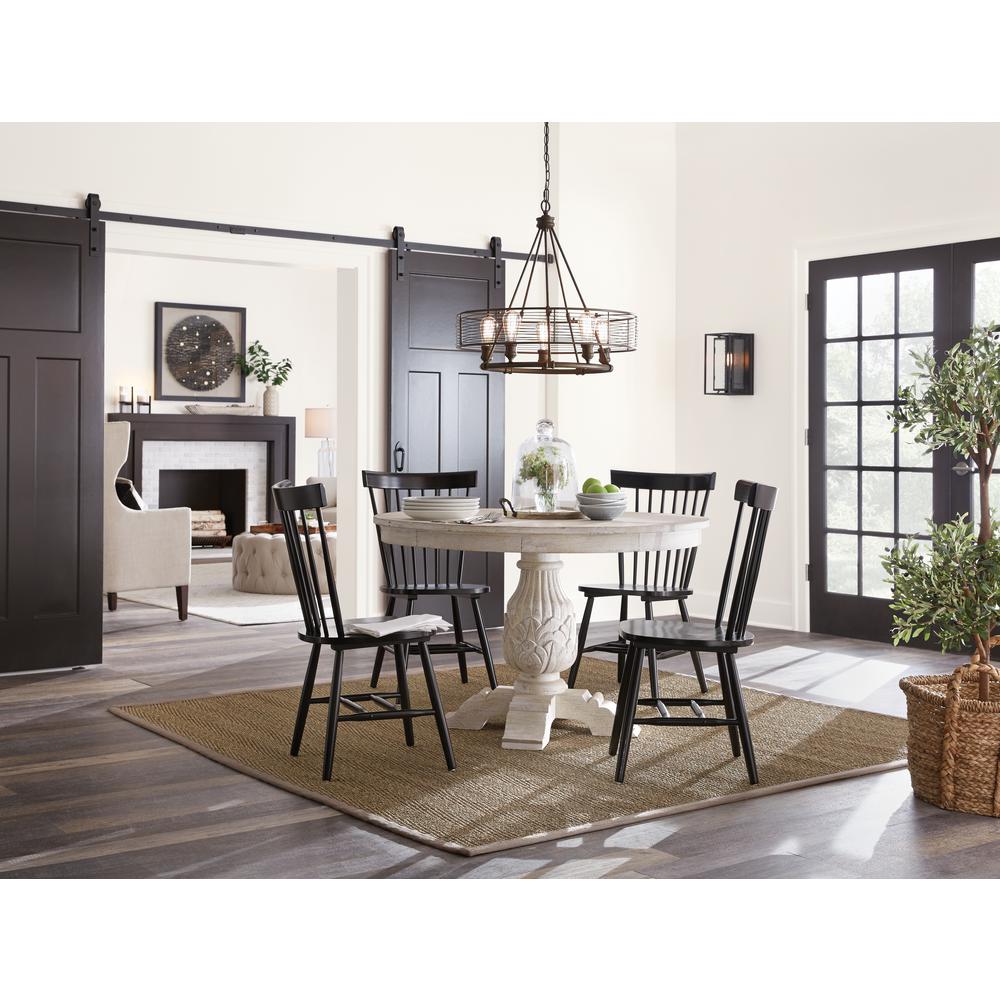 Safavieh Riley Black Wood Dining Chair Set Of 2 Amh8500b Set2 The Home Depot