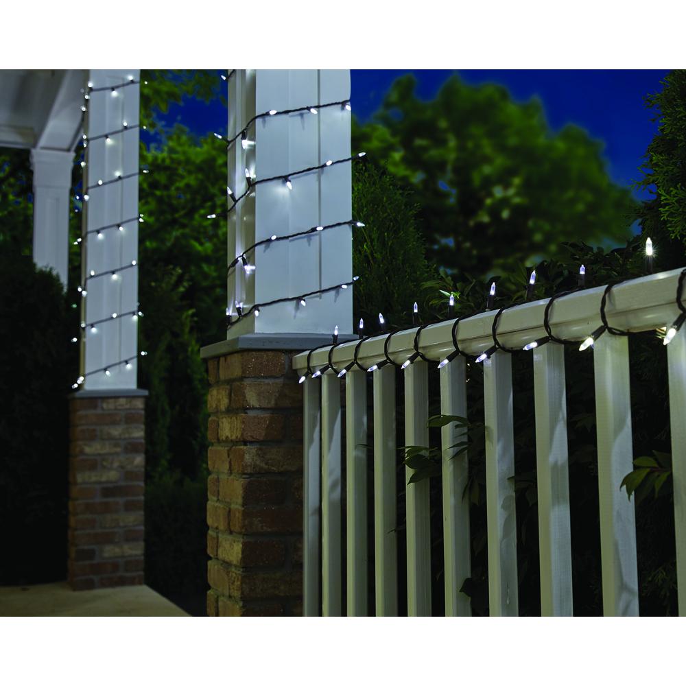 Hampton Bay 33 ft. Line Voltage 100Light LED Smooth Mini Warm White Garden Indoor/Outdoor