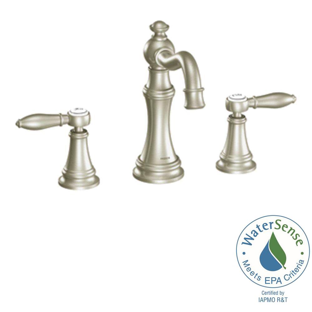 MOEN Weymouth 8 in. Widespread 2Handle HighArc Bathroom Faucet Trim
