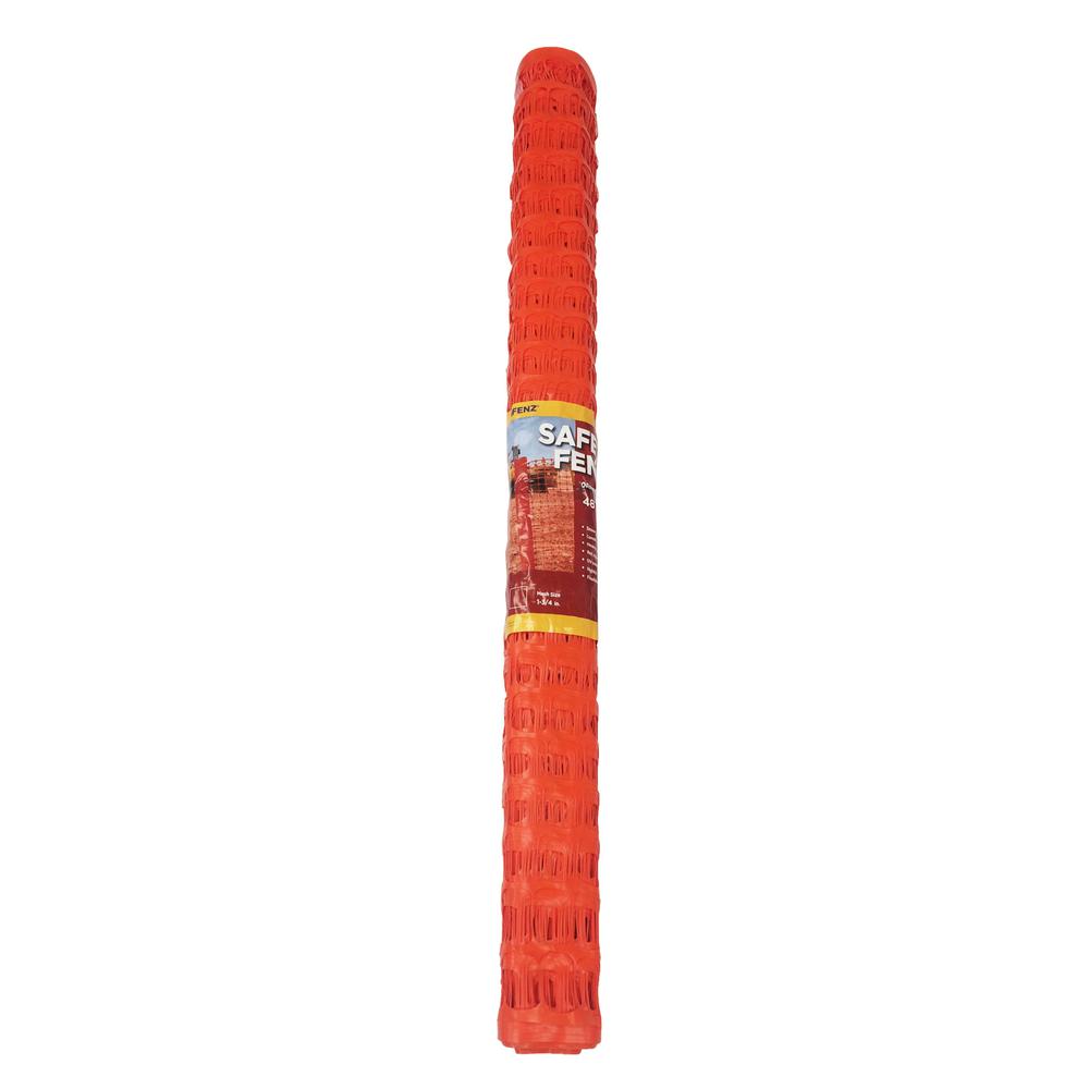 Tenax 4 ft. x 100 ft. Orange Guardian Safety Barrier Fence998044 The