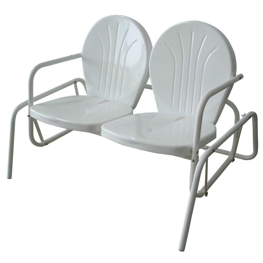 Amerihome Double Seat Glider Patio Chair For Indoor Outdoor Use