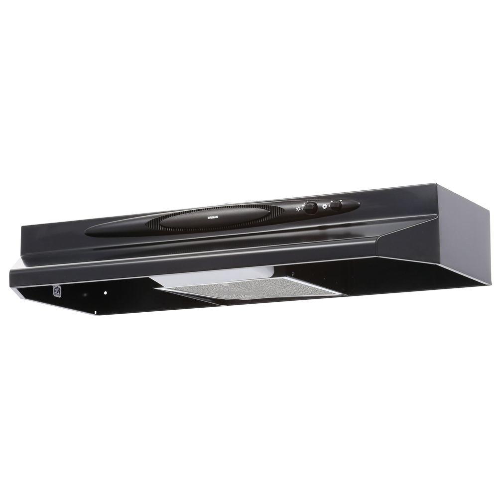 Broan QT20000 Quiet Hood 36 in. Convertible Range Hood in BlackQT236BL